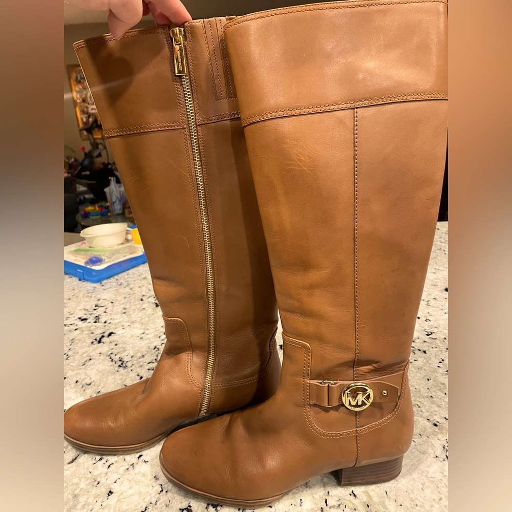 Michael Kors below knee brown boots size 8.5